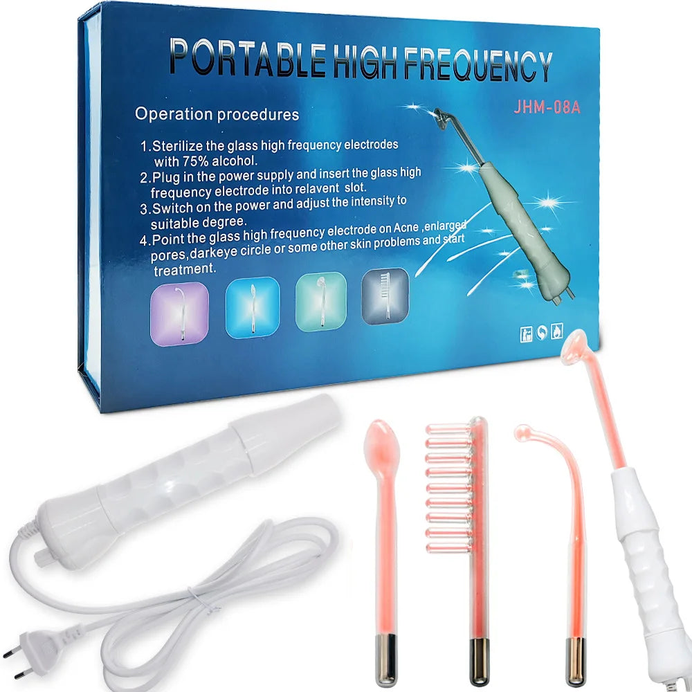 4 In 1 Portable High Frequency Electrotherapy Beauty Device Spot Remover